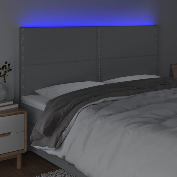 vidaXL vil&aacute;gossz&uuml;rke sz&ouml;vet LED-es fejt&aacute;mla 200x5x118/128 cm