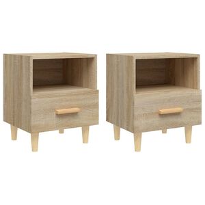 vidaXL 2 db sonoma t&ouml;lgy sz&iacute;nű &eacute;jjeliszekr&eacute;ny 40 x 35 x 47 cm