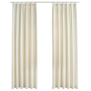 vidaXL 2 db kr&eacute;msz&iacute;nű b&aacute;rsony s&ouml;t&eacute;t&iacute;tőf&uuml;gg&ouml;ny kamp&oacute;kkal 140 x 225 cm