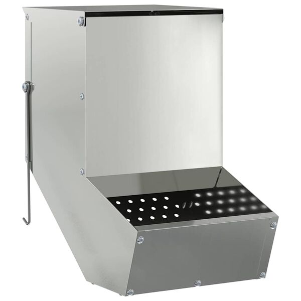 vidaXL Ny&uacute;l Etető Ez&uuml;st 17,5 x 26 x 28,5 cm Horganyzott ac&eacute;l