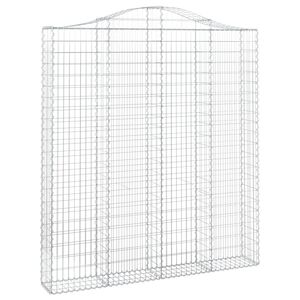 vidaXL &iacute;ves horganyzott vas gabion kos&aacute;r 200x30x220/240 cm