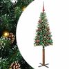 vidaXL Karcs&uacute; kar&aacute;csonyfa Z&ouml;ld 150 cm PVC &eacute;s t&ouml;m&ouml;r fenyőfa