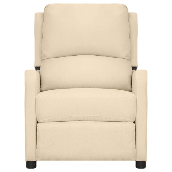 vidaXL krémszínű szövet felállást segítő masszázsfotel