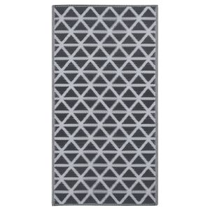 vidaXL k&uuml;lt&eacute;ri szőnyeg ARAKIL fekete 160x230 cm PP