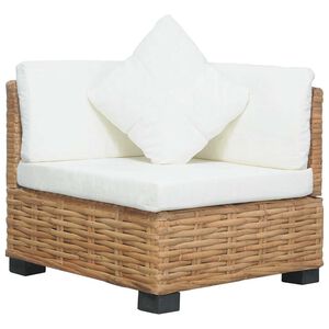 vidaXL term&eacute;szetes rattan sarokkanap&eacute; p&aacute;rn&aacute;val