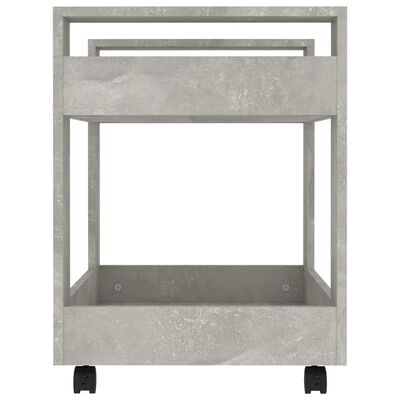 vidaXL betonszürke szerelt fa asztal-kocsi 60 x 45 x 60 cm
