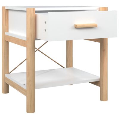 vidaXL fehér szerelt fa ágy melletti asztal 42 x 38 x 45 cm