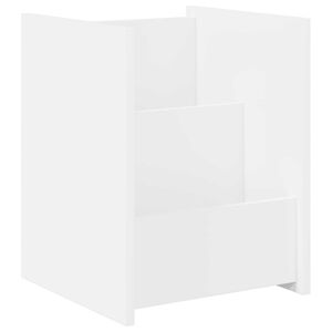 vidaXL Magazin &aacute;llv&aacute;ny polcokkal Feh&eacute;r 35 x 35 x 45 cm Szerelt Fa