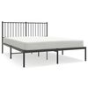 vidaXL fekete f&eacute;m &aacute;gykeret fejt&aacute;ml&aacute;val 140 x 190 cm