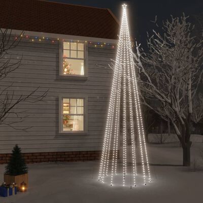vidaXL karácsonyfa cövekkel 1134 hideg fehér LED-del 800 cm