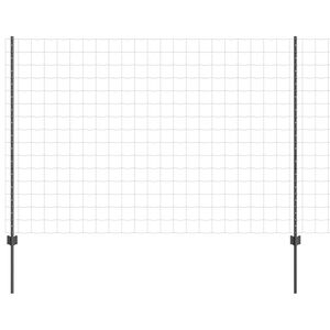 vidaXL Eur&oacute;pai ker&iacute;t&eacute;s oszloppal 10 x 1,5 m PVC-bevonatos ac&eacute;l Sz&uuml;rke