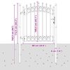 vidaXL T&uuml;sk&eacute;s ker&iacute;t&eacute;si kapu z&aacute;rral Sz&uuml;rke 125 x 100 cm Porsz&oacute;rt Ac&eacute;l