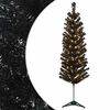vidaXL Mű Karcs&uacute; Kar&aacute;csonyi Fa 150 cm 150 LED Meleg feh&eacute;r PVC &eacute;s f&eacute;m