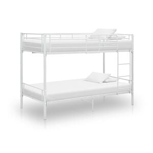 vidaXL feh&eacute;r f&eacute;m emeletes &aacute;gy 90 x 200 cm