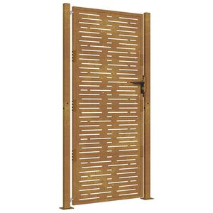 vidaXL Corten acél kerti kapu 100x200 cm, négyzet alakú kivitelben