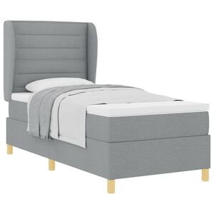 vidaXL Boxspring &aacute;gy matraccal S&ouml;t&eacute;tsz&uuml;rke 90x190 cm Sz&ouml;vet sz&ouml;vet