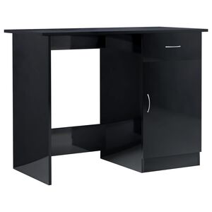 vidaXL magasf&eacute;nyű fekete forg&aacute;cslap &iacute;r&oacute;asztal 100 x 50 x 76 cm