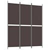 vidaXL 3 paneles barna sz&ouml;vet parav&aacute;n 150 x 180 cm
