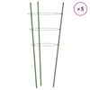 vidaXL 5 db z&ouml;ld ac&eacute;l kerti n&ouml;v&eacute;nyt&aacute;masz 3 gyűrűvel 60 cm