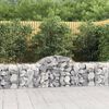 vidaXL 20 db íves horganyzott vas gabion kosár 200x50x60/80 cm