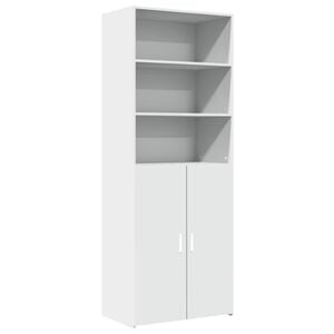 vidaXL feh&eacute;r szerelt fa magasszekr&eacute;ny 70 x 42,5 x 185 cm