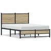 vidaXL sonoma t&ouml;lgy sz&iacute;nű f&eacute;m &aacute;gykeret matrac n&eacute;lk&uuml;l 120 x 200 cm