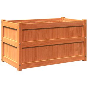 vidaXL viaszbarna t&ouml;m&ouml;r fenyőfa kerti vir&aacute;gl&aacute;da 90 x 50 x 50 cm