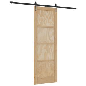 vidaXL Cs&uacute;sz&oacute; ajt&oacute; ORKDAL 73,5 x 211 cm T&ouml;m&ouml;r Fenyőfa Term&eacute;szetes