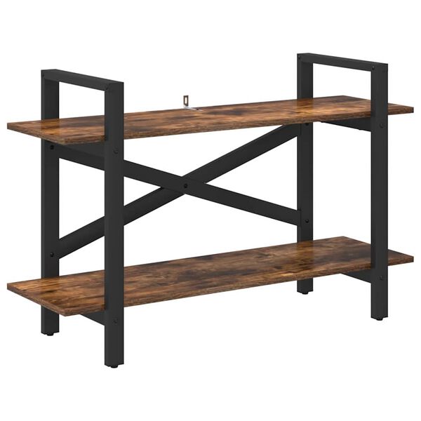 vidaXL K&ouml;nyvespolc F&uuml;st&ouml;lt t&ouml;lgy 100 x 33,5 x 64 cm Faanyag