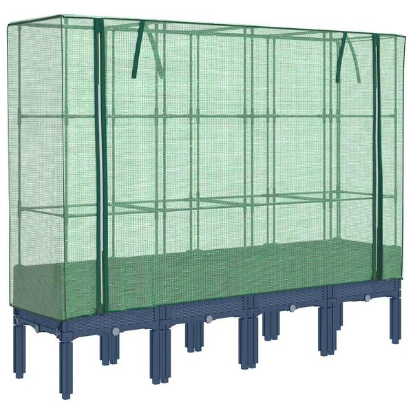 vidaXL rattan megjelen&eacute;sű magas&aacute;gy&aacute;s melegh&aacute;ztakar&oacute;val 160x40x140 cm