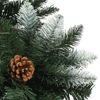 vidaXL megvilágított műkarácsonyfa tobozzal 150 cm