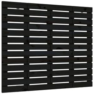 vidaXL fekete t&ouml;m&ouml;r fenyőfa fali fejt&aacute;mla 106 x 3 x 91,5 cm