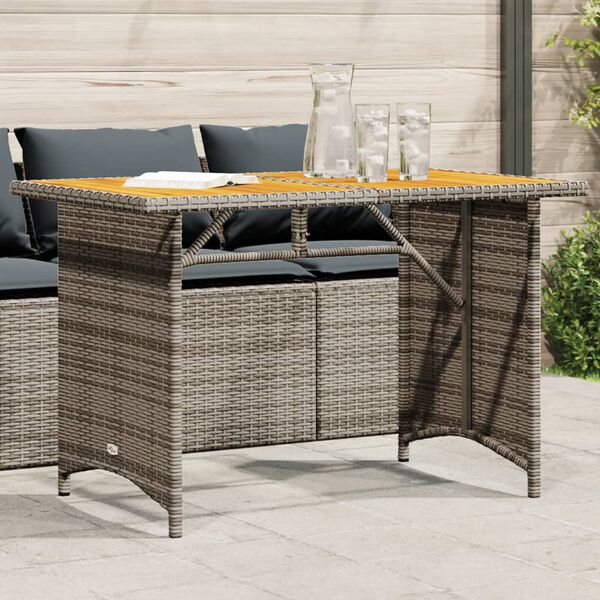 vidaXL sz&uuml;rke polyrattan falapos kerti asztal 110x68x70 cm