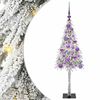 vidaXL Kar&aacute;csonyfa 150 LED-del &aacute;llv&aacute;nnyal Feh&eacute;r 120 cm PE &eacute;s Ac&eacute;l