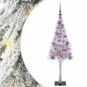 vidaXL Kar&aacute;csonyfa Feh&eacute;r 120 cm PE &eacute;s Ac&eacute;l