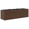 vidaXL barna polyrattan kerti &uuml;ltetől&aacute;da 3 cser&eacute;ppel 105x30x32 cm