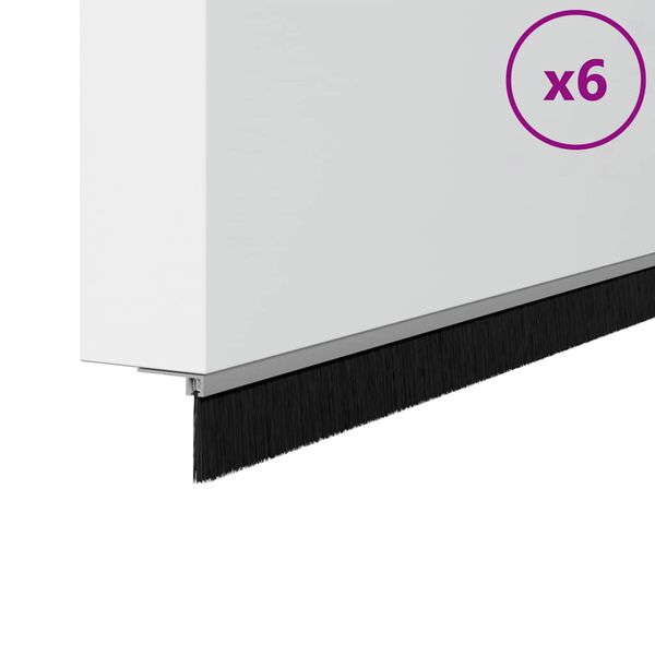 vidaXL Csavaros Ajt&oacute; Kefe Z&aacute;r 6 pcs Ez&uuml;st 100 cm Alum&iacute;nium &ouml;tv&ouml;zet