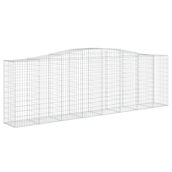 vidaXL 6 db &iacute;ves horganyzott vas gabion kos&aacute;r 400x50x120/140 cm