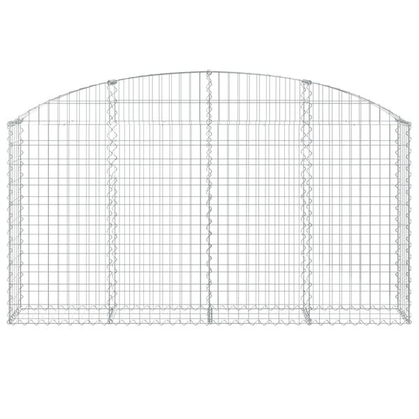 vidaXL íves horganyzott vas gabion kosár 200x30x100/120 cm