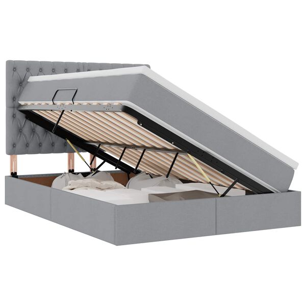 vidaXL &Aacute;gy t&aacute;rol&oacute;val &eacute;s LED l&aacute;mp&aacute;val Vil&aacute;gossz&uuml;rke 140 x 200 cm