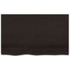 vidaXL sötétbarna kezelt tömör tölgyfa asztallap 80x50x(2-6) cm