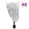 vidaXL 8 db n&ouml;v&eacute;nyv&eacute;dő huzat zsin&oacute;rral 70 g/m&sup2; 0,8 x 1 m