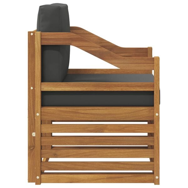 vidaXL K&uuml;lt&eacute;ri kanap&eacute; szett T&ouml;m&ouml;r ak&aacute;cfa &eacute;s poli&eacute;szter Term&eacute;szetes