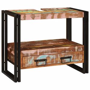 vidaXL Mosd&oacute; szekr&eacute;ny fi&oacute;kkal Soksz&iacute;nű Szil&aacute;rd &Uacute;jrahasznos&iacute;tott Fa