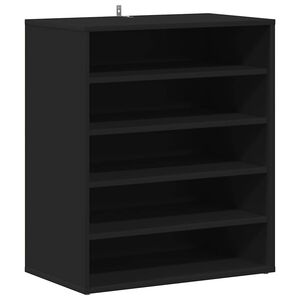 vidaX fekete szerelt fa cipősszekr&eacute;ny 60 x 35 x 70 cm