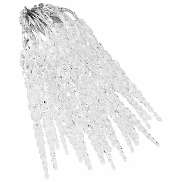 vidaXL 40 db akril meleg fehér karácsonyi jégcsaplámpa távirányítóval