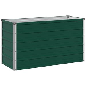 vidaXL Emelt kert &aacute;gy&aacute;s Z&ouml;ld 100 x 40 x 55 cm hidegen hengerelt ac&eacute;l