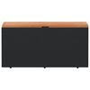 vidaXL fekete polyrattan és akácfa kerti tárolóláda 110 x 50 x 54 cm