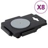 vidaXL 8 db fekete polipropil&eacute;n sz&aacute;ll&iacute;t&oacute;lap 8 ker&eacute;kkel 150 kg