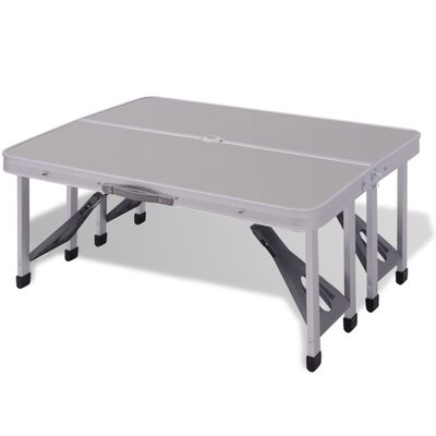 vidaXL Alumínium piknik asztal